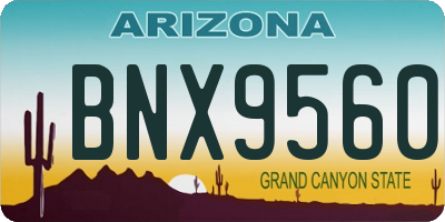 AZ license plate BNX9560