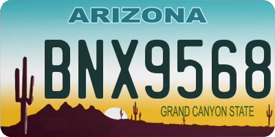 AZ license plate BNX9568