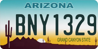 AZ license plate BNY1329