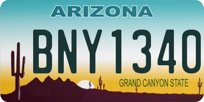 AZ license plate BNY1340
