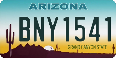 AZ license plate BNY1541