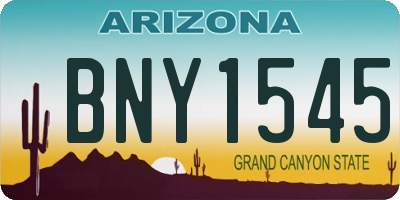 AZ license plate BNY1545