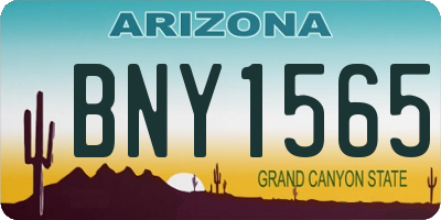 AZ license plate BNY1565