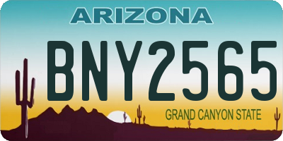 AZ license plate BNY2565