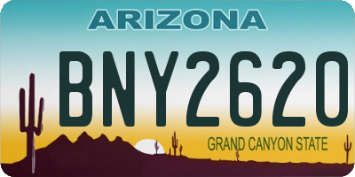 AZ license plate BNY2620