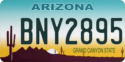 AZ license plate BNY2895