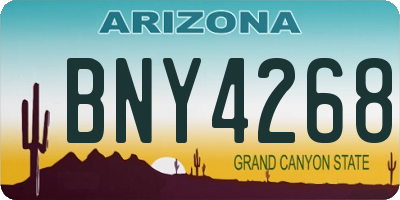 AZ license plate BNY4268