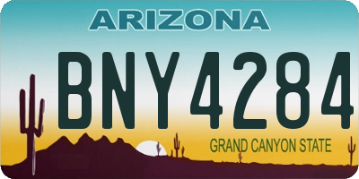 AZ license plate BNY4284