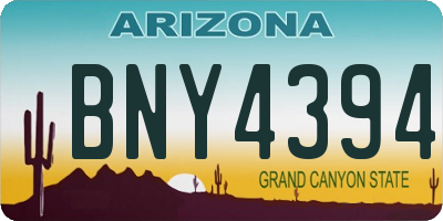 AZ license plate BNY4394