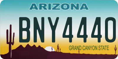 AZ license plate BNY4440