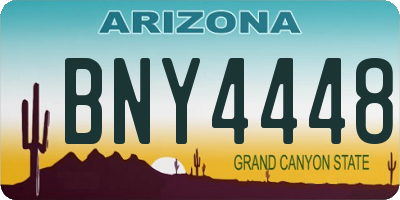 AZ license plate BNY4448