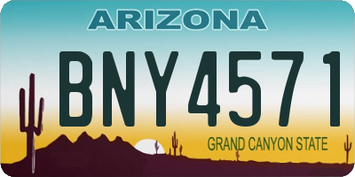 AZ license plate BNY4571