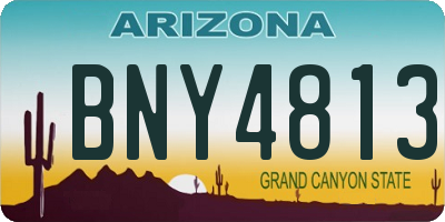 AZ license plate BNY4813