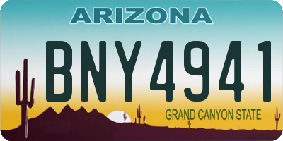 AZ license plate BNY4941