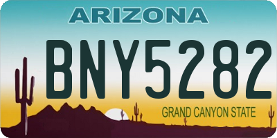 AZ license plate BNY5282