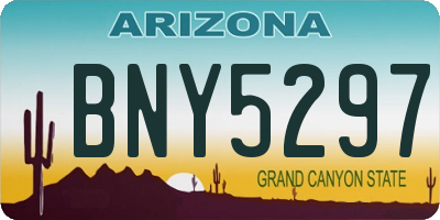 AZ license plate BNY5297
