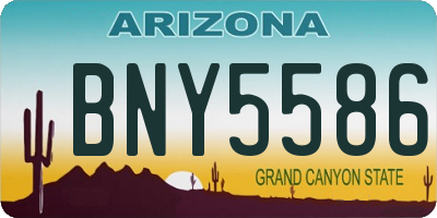 AZ license plate BNY5586