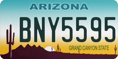 AZ license plate BNY5595