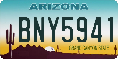AZ license plate BNY5941