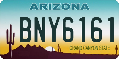 AZ license plate BNY6161