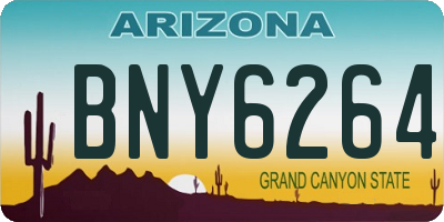 AZ license plate BNY6264