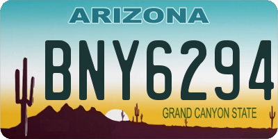 AZ license plate BNY6294