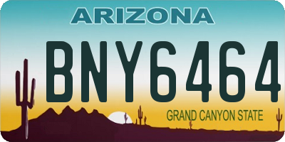 AZ license plate BNY6464