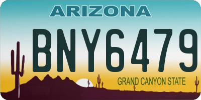 AZ license plate BNY6479