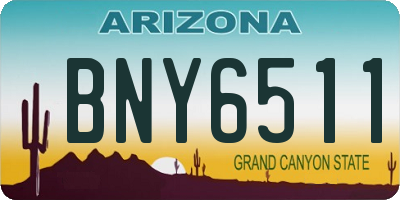 AZ license plate BNY6511