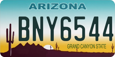 AZ license plate BNY6544