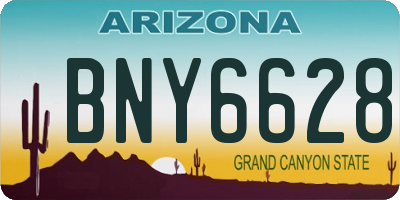 AZ license plate BNY6628