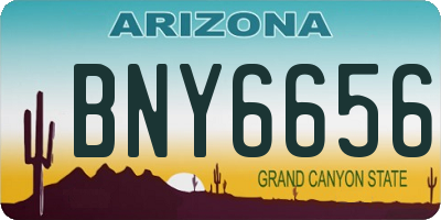 AZ license plate BNY6656