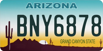 AZ license plate BNY6878