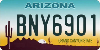 AZ license plate BNY6901
