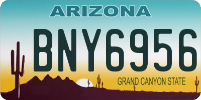 AZ license plate BNY6956