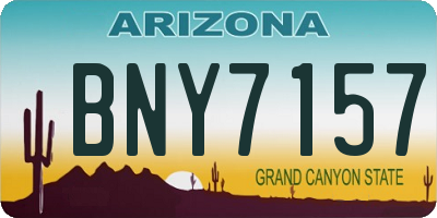 AZ license plate BNY7157