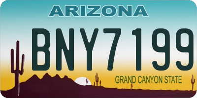 AZ license plate BNY7199