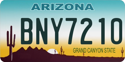 AZ license plate BNY7210