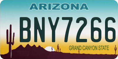 AZ license plate BNY7266