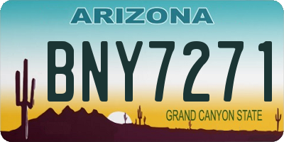 AZ license plate BNY7271