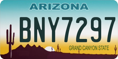 AZ license plate BNY7297