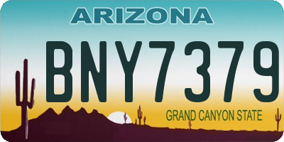 AZ license plate BNY7379