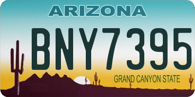 AZ license plate BNY7395
