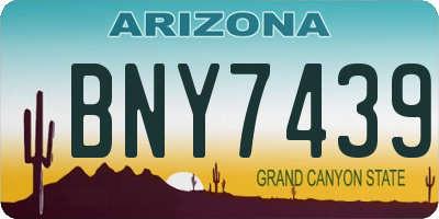 AZ license plate BNY7439