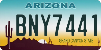 AZ license plate BNY7441
