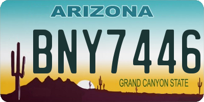 AZ license plate BNY7446