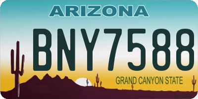 AZ license plate BNY7588