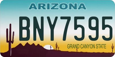 AZ license plate BNY7595