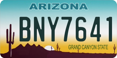 AZ license plate BNY7641