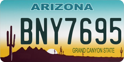 AZ license plate BNY7695